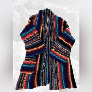 80s 90s Sarape Knit Sweater Cardigan